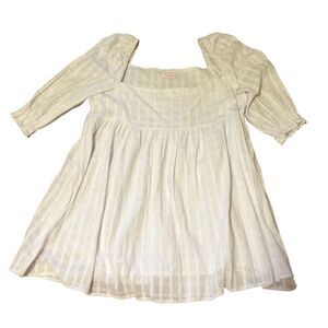 Pink Lily women plus blouse size 2XL white cotton baby doll